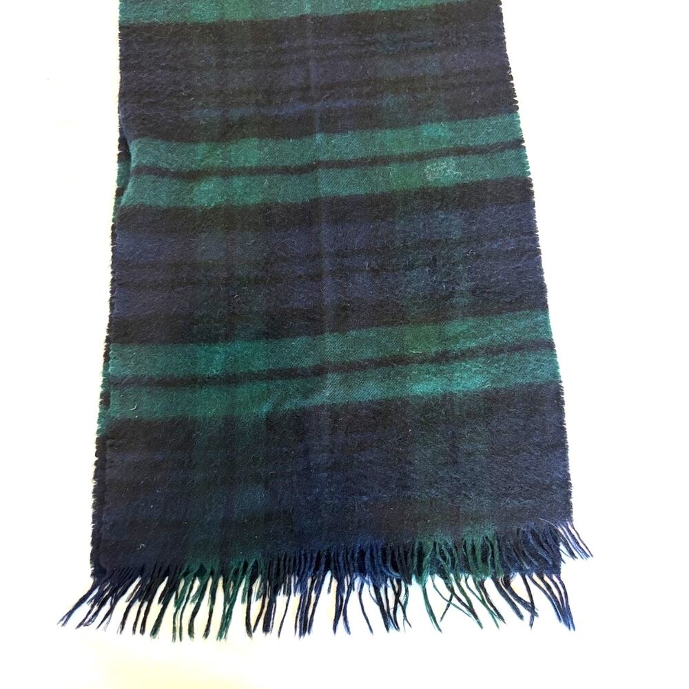 SCOTLAND Johnstons of Elgin for The Scotch House Cashmere Wool Plaid Scarf 12x53
